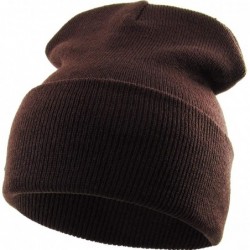 Skullies & Beanies Thick and Warm Mens Daily Cuffed Beanie OR Slouchy Made in USA for USA Knit HAT Cap Womens Kids - CC12717W...