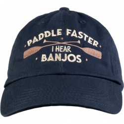 Baseball Caps Paddle Faster- I Hear Banjos - Funny Camping- River Rafting Canoe Kayak Baseball Cap Dad Hat Navy Blue - C918XG...