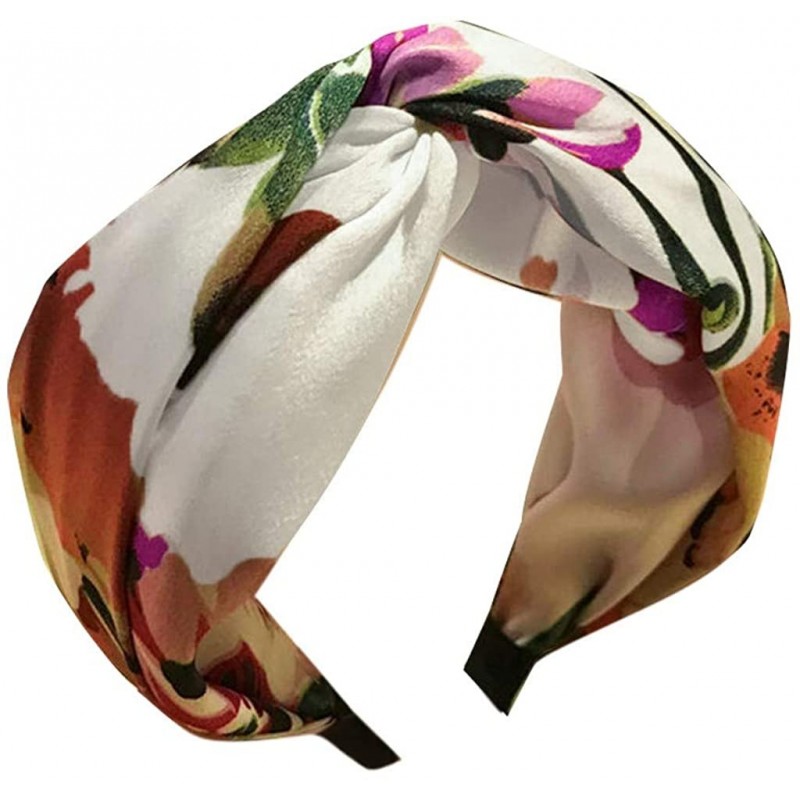 Headbands Women's Flower Headband Creative Cross Wide-Brimmed Hair Accessory Headband - A - C618WH9YRC8 $13.70