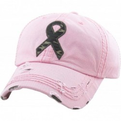 Baseball Caps Pink Ribbon Breast Cancer Awareness Vintage Distressed Baseball Hat Cap - (2.2) Pink Camo Ribbon - CG18T8G49UH ...