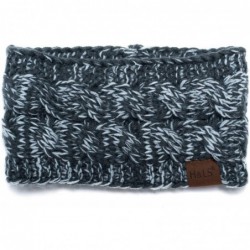 Cold Weather Headbands Womens Winter Headband Knit Headbands For Women- Winter Warm Cable Knit Ear Warmer Headband - Grey & W...