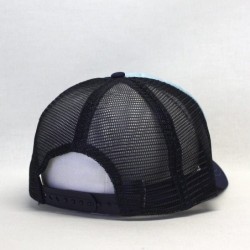 Baseball Caps Plain Cotton Twill Mesh Adjustable Snapback Low Profile Baseball Cap - Quilt Navy/Lightblue/Navy Quilt - CE18EZ...