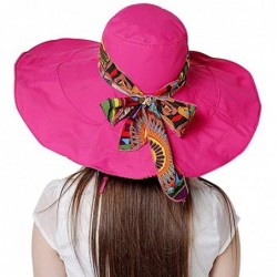 Sun Hats Women' s Summer Pure Sunshade Straw Cap Floppy Big Bow Knot Beach Sun Hat 002 - Sky Blue-012 - CS18T8DZ06L $15.06