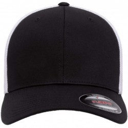 Baseball Caps The Original Flexfit Yupoong Mesh Trucker Hat Cap & 2-Tone - Black/White - CU11LP4RDED $20.20