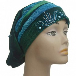 Skullies & Beanies Women Lady Beanie Turban Hut Cap Muslim Headscarf Headwear Head Wraps Scarf Cancer Chemo Cap - Green - CL1...