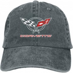 Baseball Caps Unisex Adjustable Retro Cowboy Hat Corvette Logo Stylish Baseball Cap - Deep Heather - CI18ULS34G0 $31.42