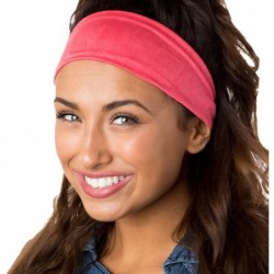 Headbands Xflex Crushed Adjustable & Stretchy Wide Softball Headbands for Women & Girls - Crushed Black/Coral/Royal Blue - C2...