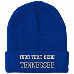Skullies & Beanies Custom Beanie for Men & Women Tennessee State USA America A Embroidery Acrylic - Royal Blue - CU18AQ6T3L0 ...