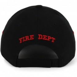 Baseball Caps Fire Department - First in Last Out Fireman Officer Gear Uniform Baseball Cap Hat Adjustable - Black & Flame - ...