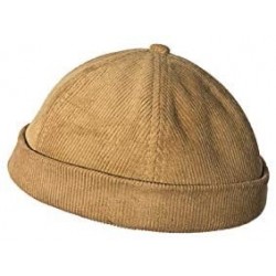 Skullies & Beanies Men Hats Docker Cap Hats Beanie Sailor Cap Worker Hat Rolled Cuff Retro Brimless Hat with Adjustable - S69...