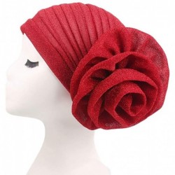 Skullies & Beanies Women's Muslim Floral Elastic Scarf Hat Stretch Turban Head Scarves Headwear Bandana for Cancer Chemo - Re...