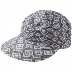 Sun Hats UPF 50+ Womens Ruched Sun Cap - Charcoal Diamond - C118RAE7HMY $58.16