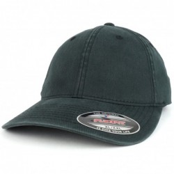 Baseball Caps Flexfit XXL Size Washed Dad Hat Baseball Cap - Black - CC18DQIYQUW $32.59