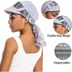 Newsboy Caps Newsboy Cap with Scarf Breathable Bamboo Cotton Lined Chemo Hat for Women of - Gray - CW18WZOW4N3 $29.32