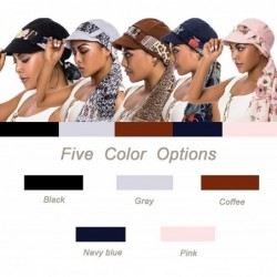 Newsboy Caps Newsboy Cap with Scarf Breathable Bamboo Cotton Lined Chemo Hat for Women of - Gray - CW18WZOW4N3 $29.32