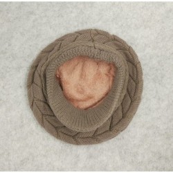Skullies & Beanies Winter Knit Hat Stretch Warm Beanie Ski Cap with Visor for Women Girl - Coffee - CK186QTNILS $24.58