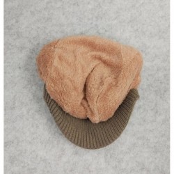 Skullies & Beanies Winter Knit Hat Stretch Warm Beanie Ski Cap with Visor for Women Girl - Coffee - CK186QTNILS $20.86