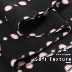 Skullies & Beanies Women Winter Fleece Beanie Gloves Scarf Set - Dirty Pink Dot - C418A2XTAGZ $19.90