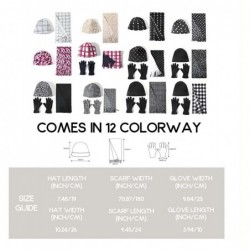 Skullies & Beanies Women Winter Fleece Beanie Gloves Scarf Set - Dirty Pink Dot - C418A2XTAGZ $16.70