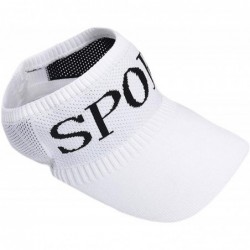 Sun Hats Women Sports Sun Visor Cap Sweat-Absorbent Baseball Travel Adjustable Hat - Model 4 White - CE18T4U7439 $21.30