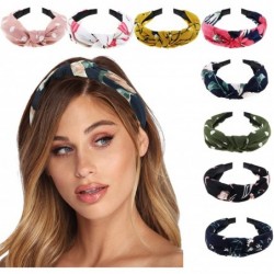 Headbands 10 Pack Boho Headbands for Women Plastic Vintage Cross Elastic Head Wrap Hair Accessories - CQ18RK50MXL $32.09