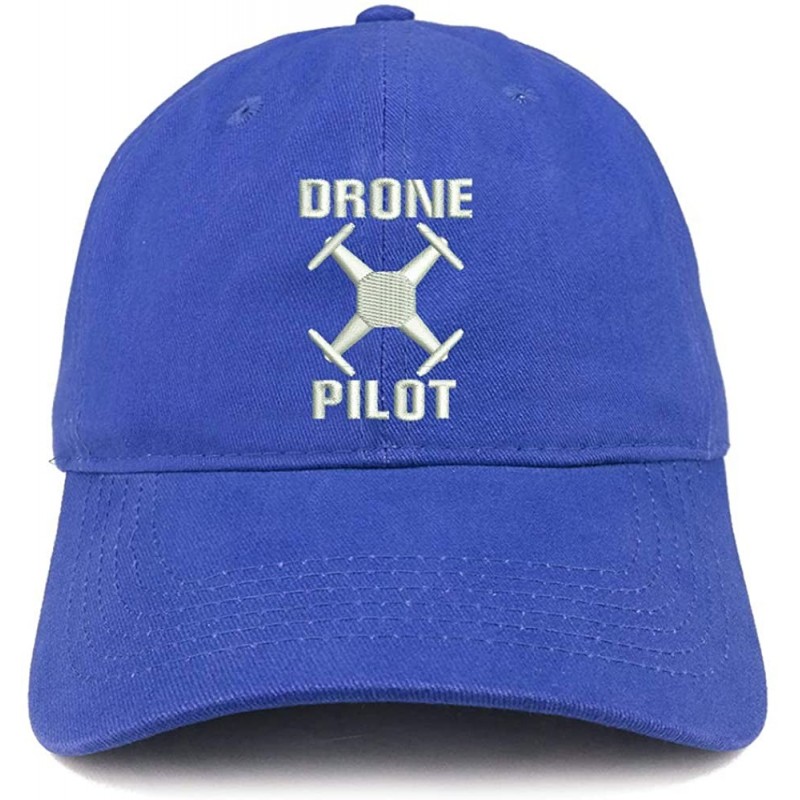 Baseball Caps Drone Operator Pilot Embroidered Soft Crown 100% Brushed Cotton Cap - Royal - C817YTE0NA2 $22.60