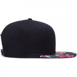 Baseball Caps Solid Flat Brim Hip Hop Adjustable Hat Stylish Snapback Baseball Cap - Pattern 7 - CQ17Y0SDMKX $18.47