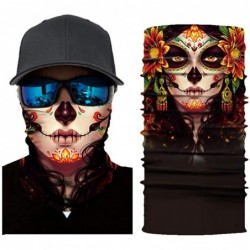 Balaclavas 3D Face Mask Seamless Bandana Unisex Headscarf UV Protection Scarf - Black 11 - CO199ZG8ZXZ $20.82