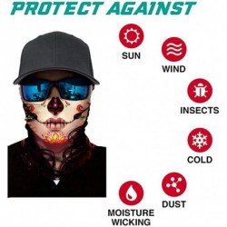 Balaclavas 3D Face Mask Seamless Bandana Unisex Headscarf UV Protection Scarf - Black 11 - CO199ZG8ZXZ $13.47