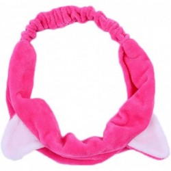 Headbands Cute Cat Ears Stretchy Elastic Wash Headbands Headscarf Cute Hair Band Accessories for Girls - Rose - CM18HTYA9SW $...