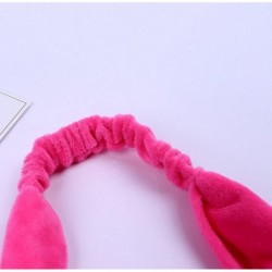 Headbands Cute Cat Ears Stretchy Elastic Wash Headbands Headscarf Cute Hair Band Accessories for Girls - Rose - CM18HTYA9SW $...