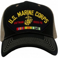 Baseball Caps US Marine Corps - Vietnam War Hat/Ballcap Adjustable One Size Fits Most - Mesh-back Black & Tan - C918ROSA5YL $...