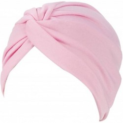 Skullies & Beanies Women Cotton India Ruffle Turban Muslim Hat- Cancer Chemo Hijib Headwrap Hijabs residentD - Hot Pink - CM1...