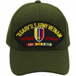 Baseball Caps USARV - US Army Vietnam Veteran Hat/Ballcap Adjustable One Size Fits Most - Olive Green - C118RS35UKX $43.52