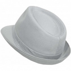 Fedoras Classic Trilby Trilby Hat - Gris-clair - CL11ZIASYEH $46.05