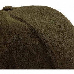 Sun Hats Classic Faux Leather Suede Adjustable Plain Baseball Cap - 2 Olive - CV12NH9CKB1 $15.21