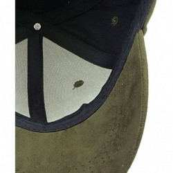 Sun Hats Classic Faux Leather Suede Adjustable Plain Baseball Cap - 2 Olive - CV12NH9CKB1 $15.21