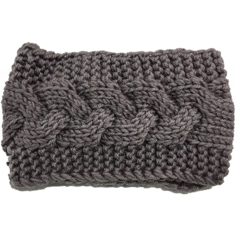 Headbands Winter Ear Headwrap Crochet Knitted Headband Hairband(n1266) - Dary Gray - CJ120P82MKJ $14.47