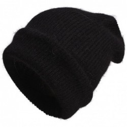 Skullies & Beanies Womens Cashmere Beanie Hat Ski Cap Slouchy Warm Winter Skull Y88 - Black - C8186NE0GTR $26.58