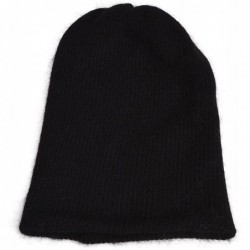 Skullies & Beanies Womens Cashmere Beanie Hat Ski Cap Slouchy Warm Winter Skull Y88 - Black - C8186NE0GTR $18.76