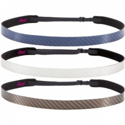 Headbands Women's Adjustable NO Slip Skinny Tech Sport Headband Multi Packs - Brown/White/Navy 3pk - CH185AOL4DE $29.35