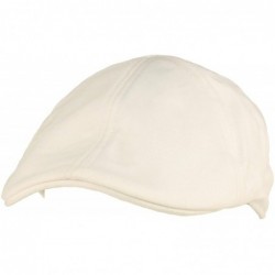 Baseball Caps Men's 100% Cotton Duck Bill Flat Golf Ivy Driver Visor Sun Cap Hat - White - CV11KZ6SPP3 $31.89