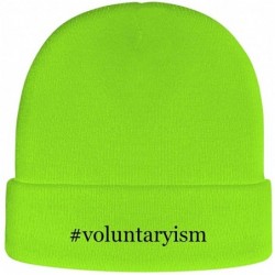 Skullies & Beanies Voluntaryism - Hashtag Soft Adult Beanie Cap - Neon Green - CZ18AXC405E $35.07
