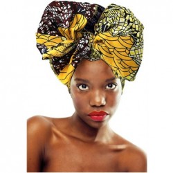 Headbands Stretch Turbans Head-Wrap for Women African Printed Long Hair Scarf Headband - Floral D - CD18R540U4Q $27.30