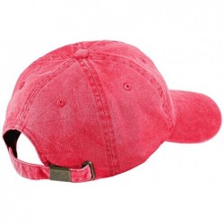 Baseball Caps Single AF Embroidered Soft Cotton Adjustable Strap Cap - Red - CS12N85PSE4 $34.69