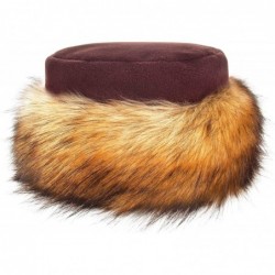 Bomber Hats Faux Fur Trimmed Winter Hat for Women - Classy Russian Hat with Fleece - Brown - Honey Fox - CL12LWE8AKF $41.34