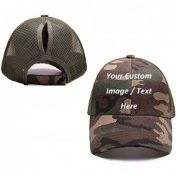 Baseball Caps Custom Hats-Fashion Ponytail Hat for Women Men Funny Messy Buns Mesh Trucker Baseball Hats Snapback Visors - CS...