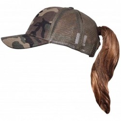 Baseball Caps Custom Hats-Fashion Ponytail Hat for Women Men Funny Messy Buns Mesh Trucker Baseball Hats Snapback Visors - CS...