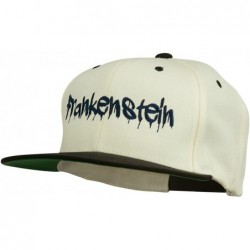 Baseball Caps Halloween Frankenstein Embroidered Snapback Cap - Natural Black - C111P5IHPRF $39.16