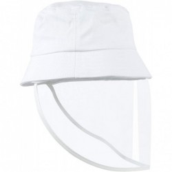 Sun Hats Womens UPF50+ Linen/Cotton Summer Sunhat Bucket Packable Hats w/Chin Cord - White - CZ1987YXGX7 $25.69
